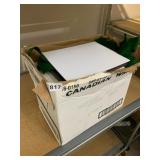 BOX OF MOSTLY WHITE RIGID PIECES, PHOTO BACKERS,