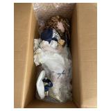 PORCELAIN DOLL W/ ACCESSORIES.