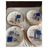 GORHAM NORMAN ROCKWELL LTD ED DINNER PLATES.