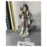 LLADRO BOY W/ SHEEP FIGURINE
