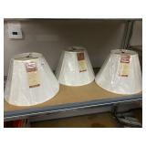 3 MATCHING SILK O'LITE LAMPSHADE,