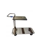 METAL CART WITH TRAY 38" H X 41"W