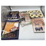 ASSORTED CRAFT, SEWING, ATLAS BOOKS.