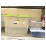 STERLITE PLASTIC STORAGE BINS.