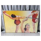 ELIZABETH DONOHUE BALLERINA PAINTING, FRAMED,