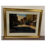 JOHN MACKIE SIGNED FRAMED ARTWORK.