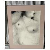 R FARRUGIA FRAMED ABSTRACT ART 28.5X22 IN.