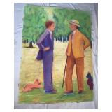 ELIZABETH PASTEL FIGURATIVE PAINTING, 30.5X22.5