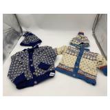 VINTAGE NORWEGIAN STYLE KNITTED SETS.