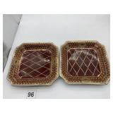 JAPANESE DECORATIVE SQUARE DISHES.