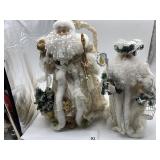 CHRISTMAS SANTA & MRS. CLAUS FIGURES.