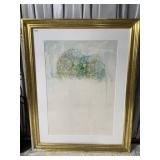 FRAMED ABSTRACT ARTWORK, 55.5X43.