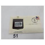 JFK COMMEMORATIVE POSTAL ENVELOPE W/ STAMP.