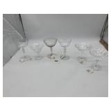 VINTAGE ETCHED CRYSTAL CHAMPAGNE SHERBET WINE.