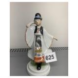 HEREND HAND PAINTED PORCELAIN FIGURINE, APPROX