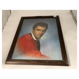 ELVIS PRESLEY FRAMED PORTRAIT, 23X15.5 IN.