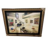 ORLANDO LTD ED 59/99 PRINT, GILT FRAME, 53 IN X