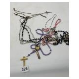 ASSORTED ROSARIES.