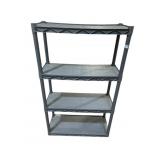 PLASTIC 4-TIER STORAGE SHELF.
