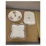 MEISSEN & ROYAL BAVARIA PORCELAIN SERVING WARE.