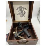 SEXTANT IN WOODEN CASE.