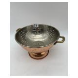 COPPER FOOTED COLANDER.
