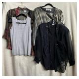GLITZY VINTAGE TOPS, ASSORTED SIZES, CHICOS, ETC.