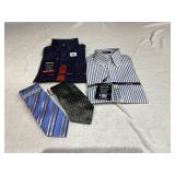 NWT MEN'S DRESS SHIRTS SIZE M & TIE, OSCAR DE LA