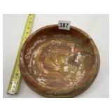 CERAMIC SWIRLED BOWL, 7IN D.