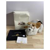 STEIFF  DOG W/ BOX & BAG.