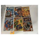 DC COMICS SUPERMAN & STEEL COMICS.