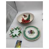 VIETRI OLD ST NICK BOWL, DECORATIVE PLATE, GLASS