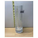 CRISTAL D'ARQUES RIBBED CRYSTAL VASE.