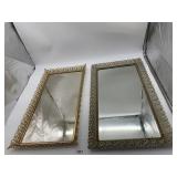 ORNATE MIRRORED TRAYS.