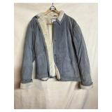 VINTAGE BRANDON THOMAS SUEDE/FAUX FUR COAT SIZE L