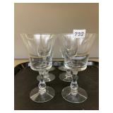 CLEAR GLASS STEMWARE, 6.5IN H.
