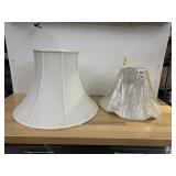 ANTIQUE WHITE LAMPSHADES.