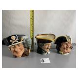 SET OF THREE ROYAL DALTON TOBY MUGS