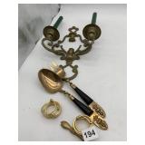 SBF SIAM THAILAND SERVING UTENSILS, BRASS SCONCE,