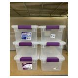 STERLITE CLEARVIEW LATCH STORAGE BINS 6 QT,