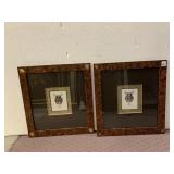 ARTHUR MOSER FRAMED VASE PRINTS 21X22.5, FRAMES