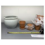 CERAMIC PLANTER, TERRACOTTA PLANTERS, 10.5 IN