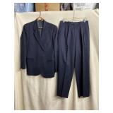 PIN STRIPE SUIT, SIZE 40 JACKET, 31W PANTS