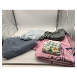 ASSORTED FABRIC TOWELS.