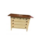 TWO-TONE SMALL DRESSER WITH 6 DRAWERS