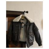 LONDON FOG LEATHER BOMBER JACKET, ADOLFO COAT,