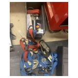 ASSORTED RATCHET STRAPS, CABLE LOCK W/ KEY,