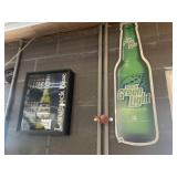 ROCK GREEN LIGHT BOTTLE CUTOUT SIGN, LABATT