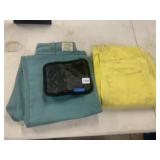 YELLOW & TEAL CASUAL PANTS.