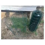 GREEN COATED WIRE GARDEN MESH ROLLS.